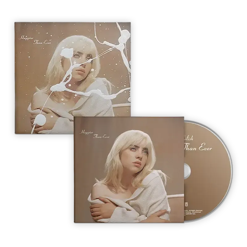 Happier Than Ever CD Edición Limitada Pintura Salpicada por Billie Eilish