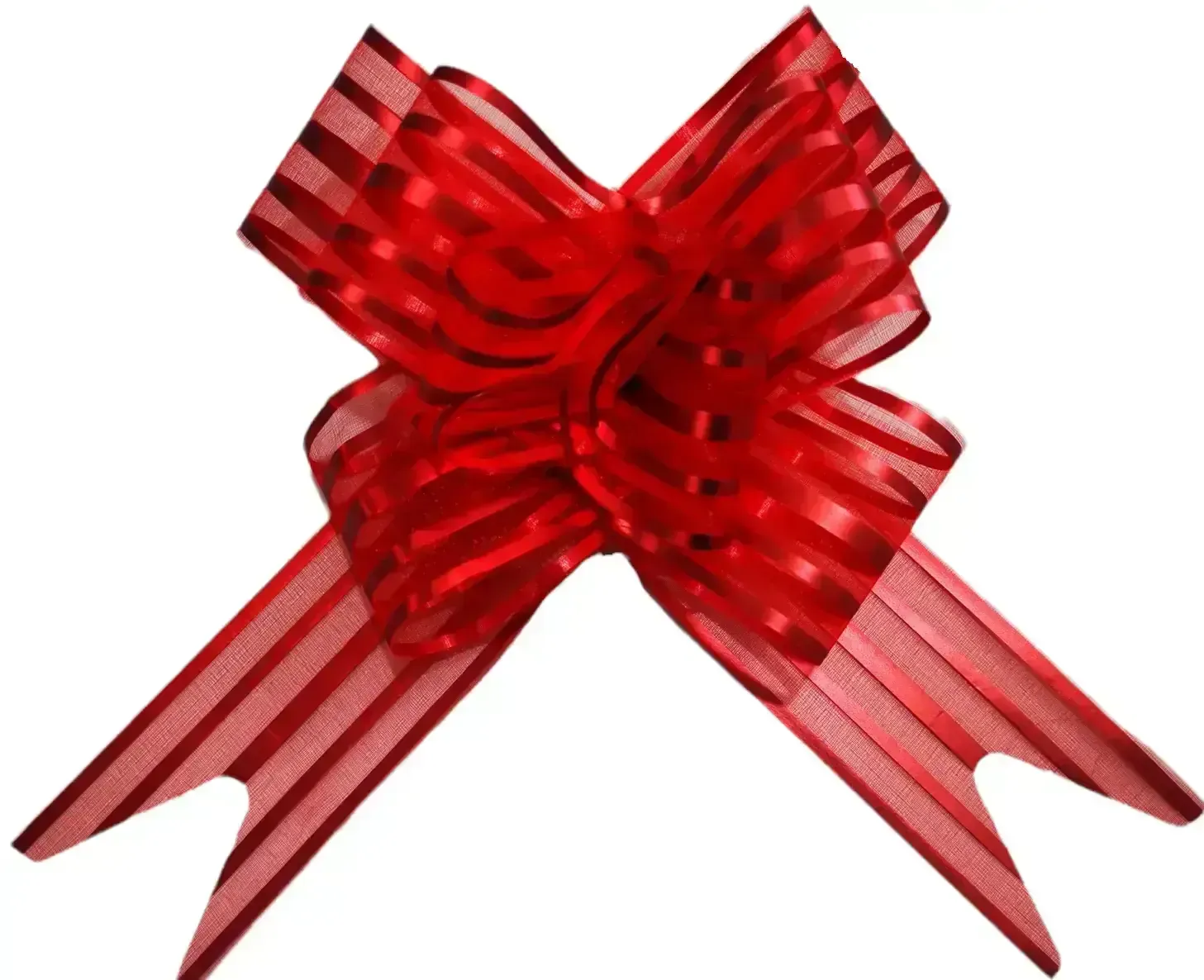 113882 moño gr organza c/10 rojo 