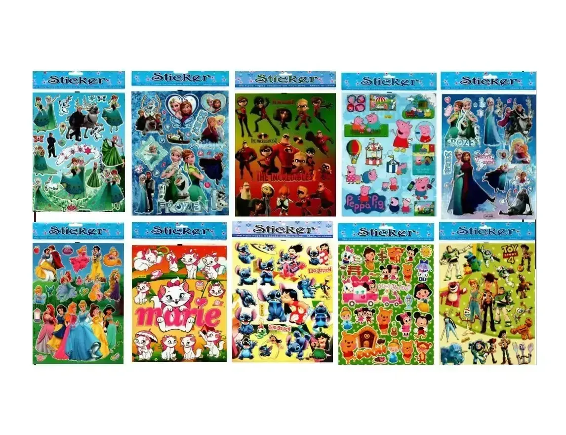 ls0001 stickers  c/10 surtido 