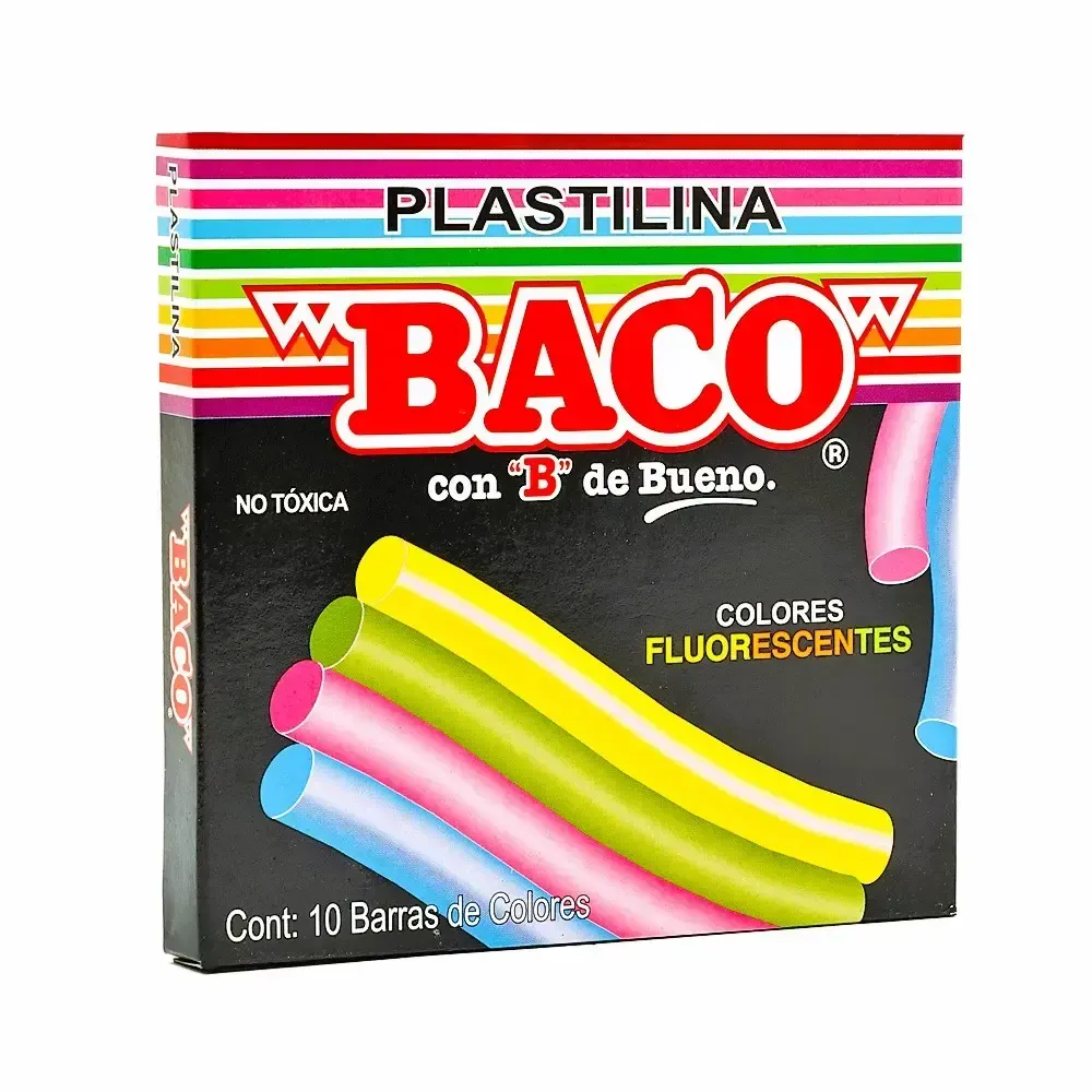 750002  plastilina c/10 barritas neon pieza