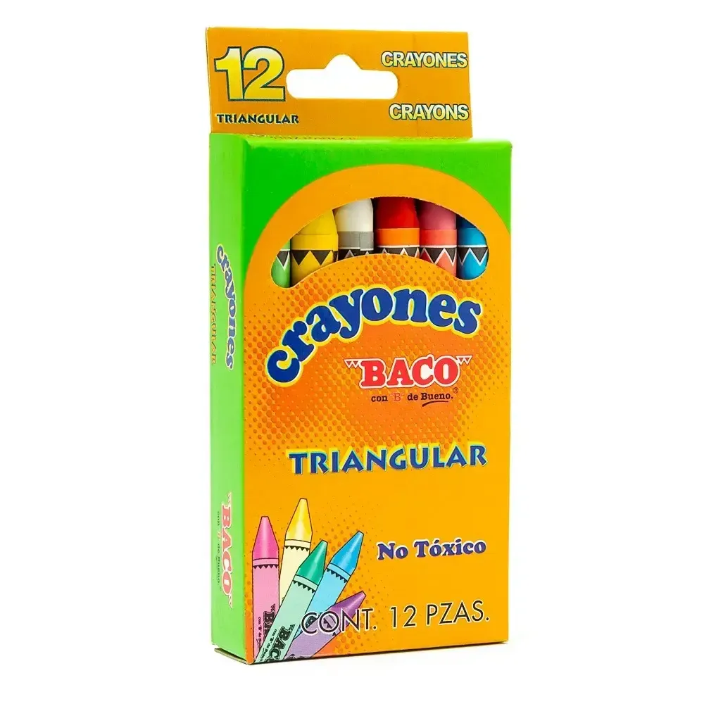 965515 crayones con 12 triangular delgados 