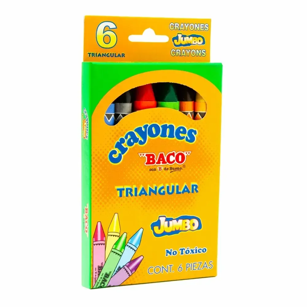 965544 crayones jumbo con 6 triangular 