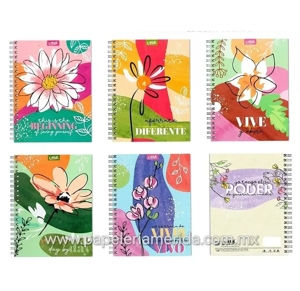 048286 cuaderno 100h cuadro 7 flores 