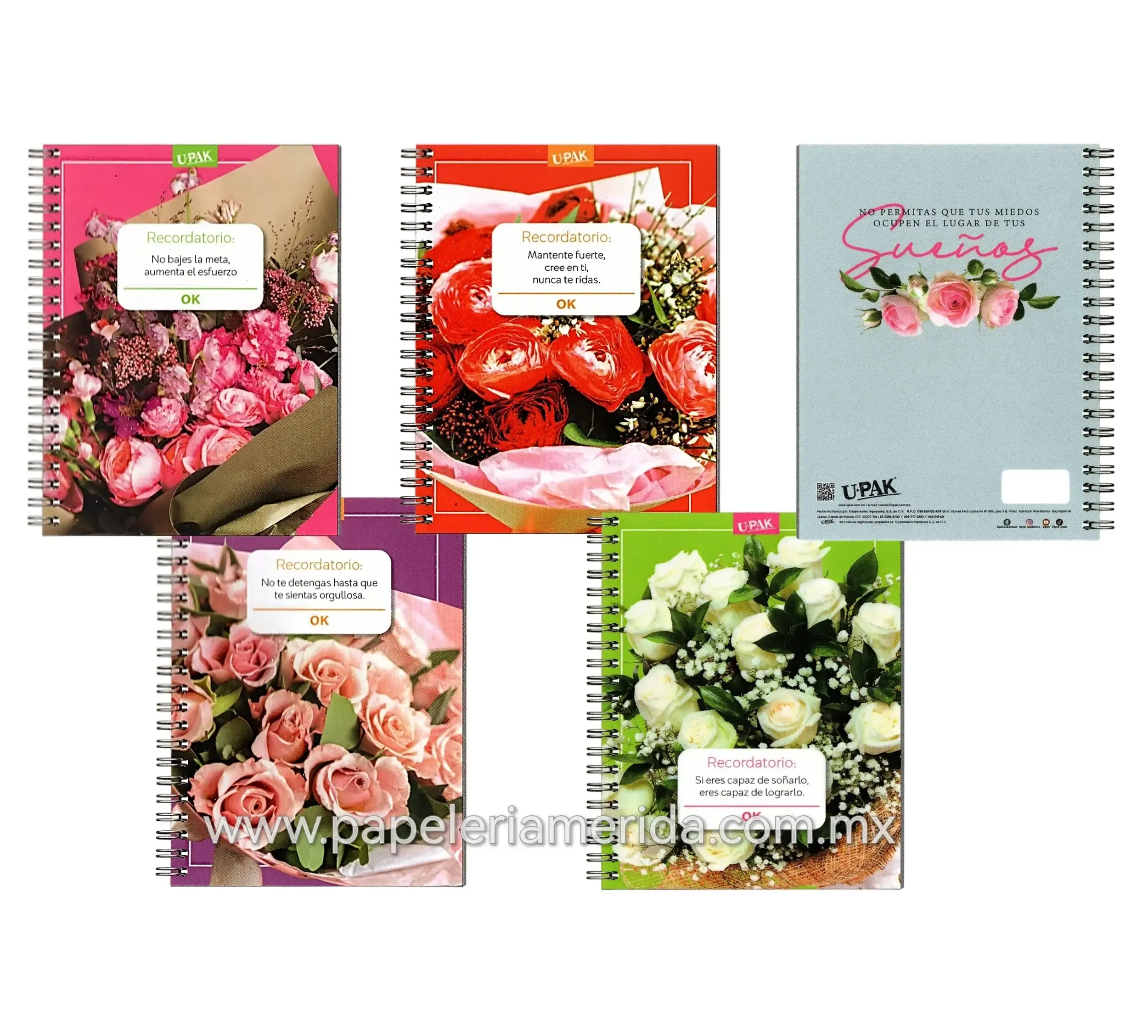 048729 cuaderno 100h C-7 PD flores profesional 1 pza