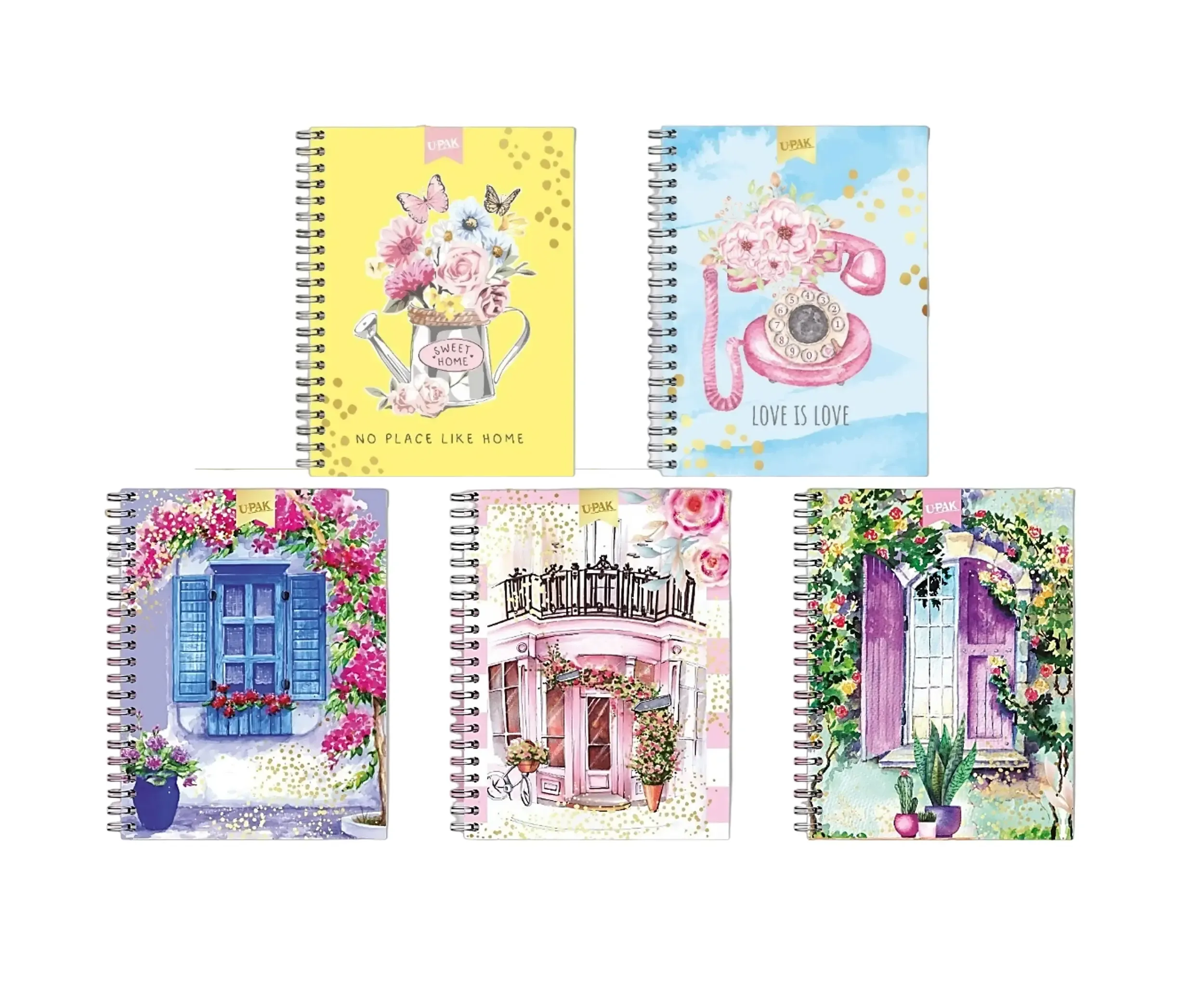 676011 cuaderno 90h raya flores