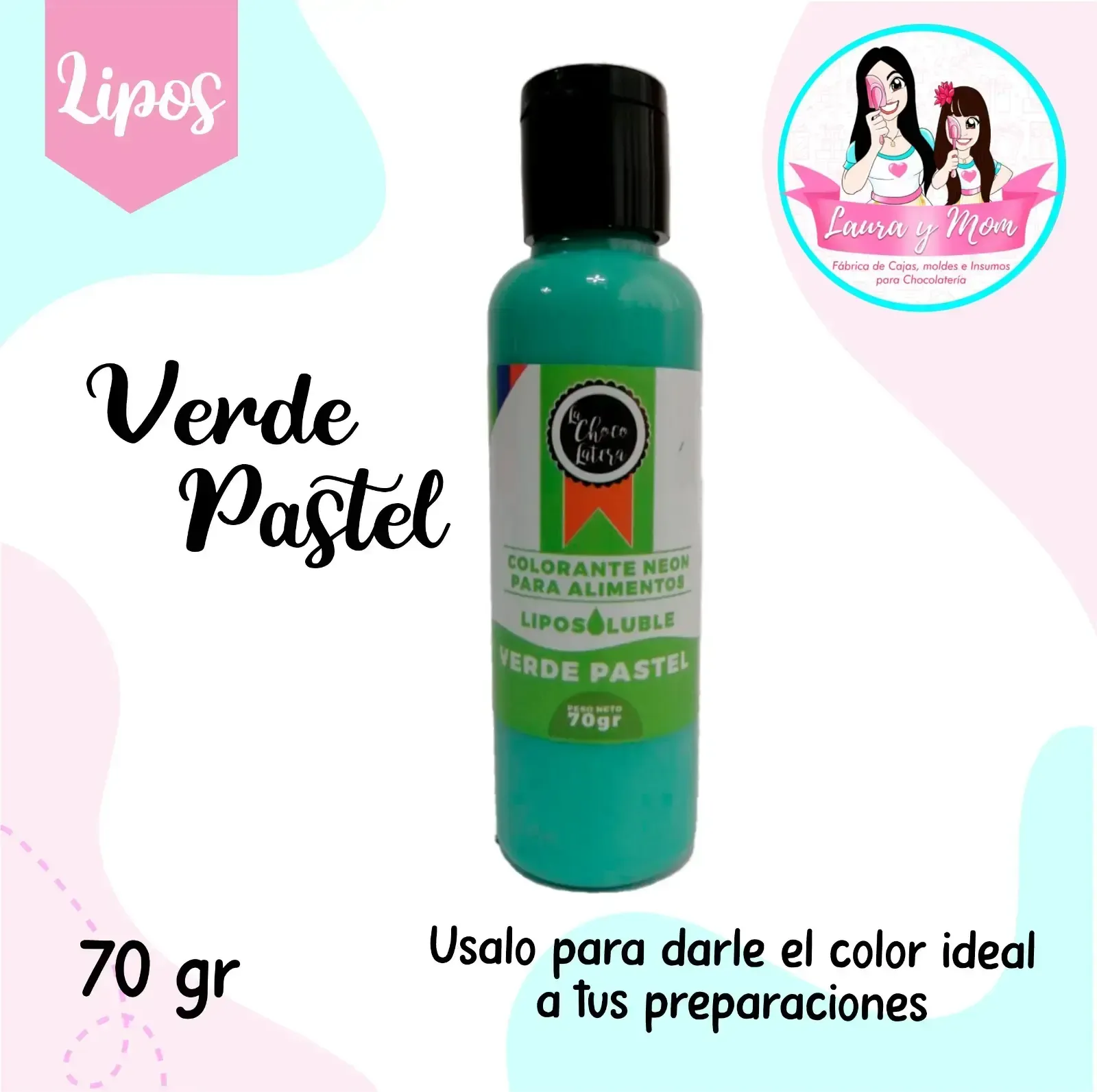 Liposoluble verde Pastel 