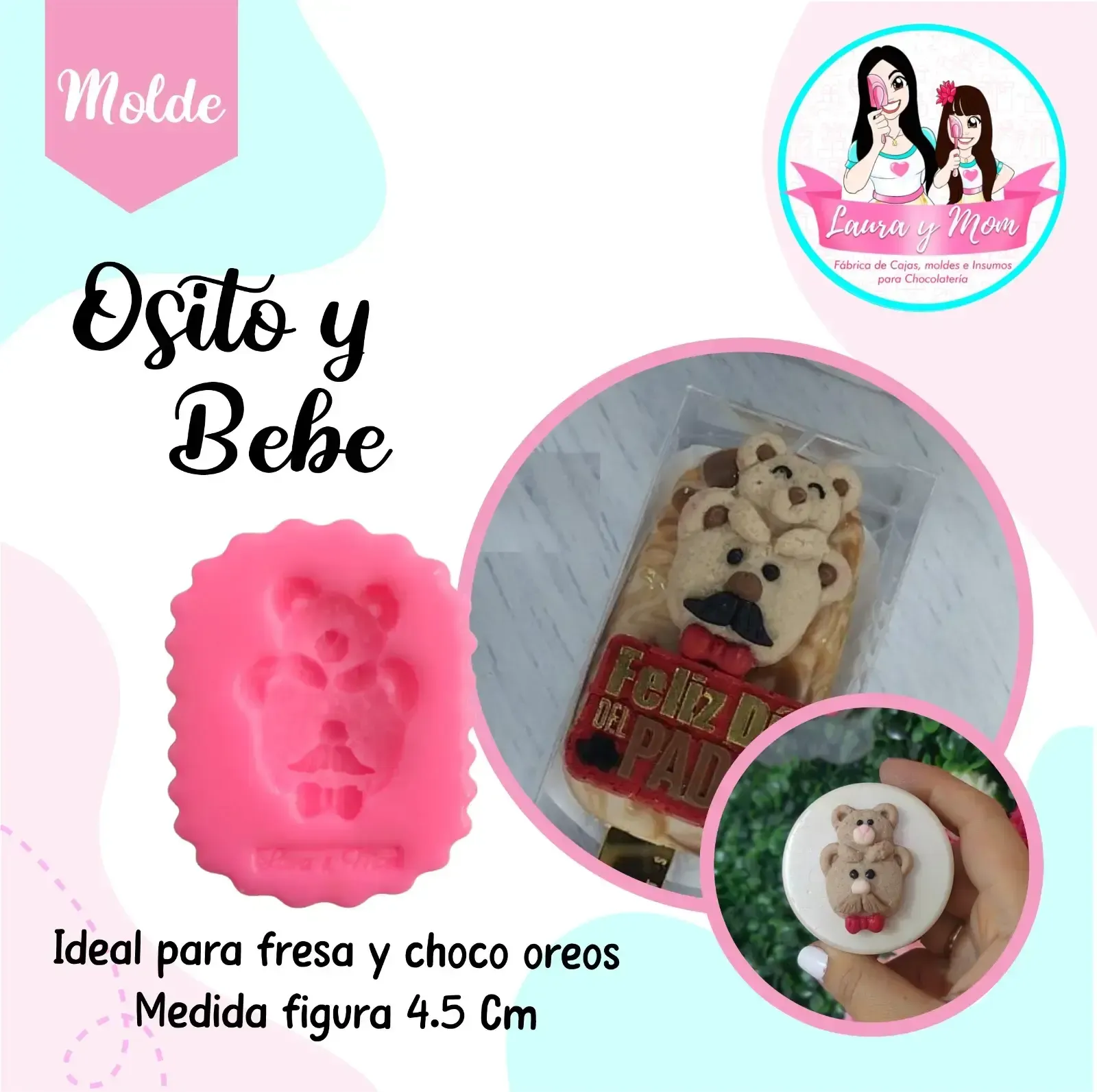 Molde Osito y bebe