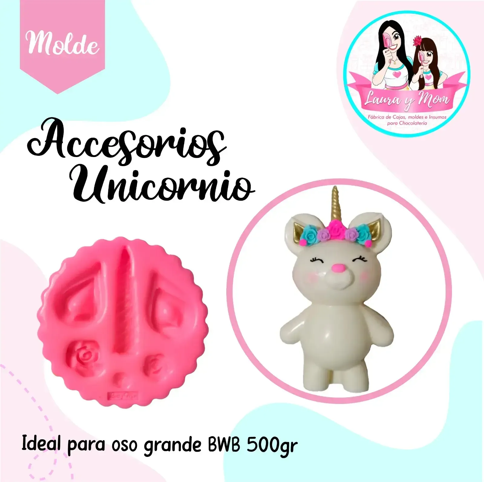 Molde Accesorios Unicornio 