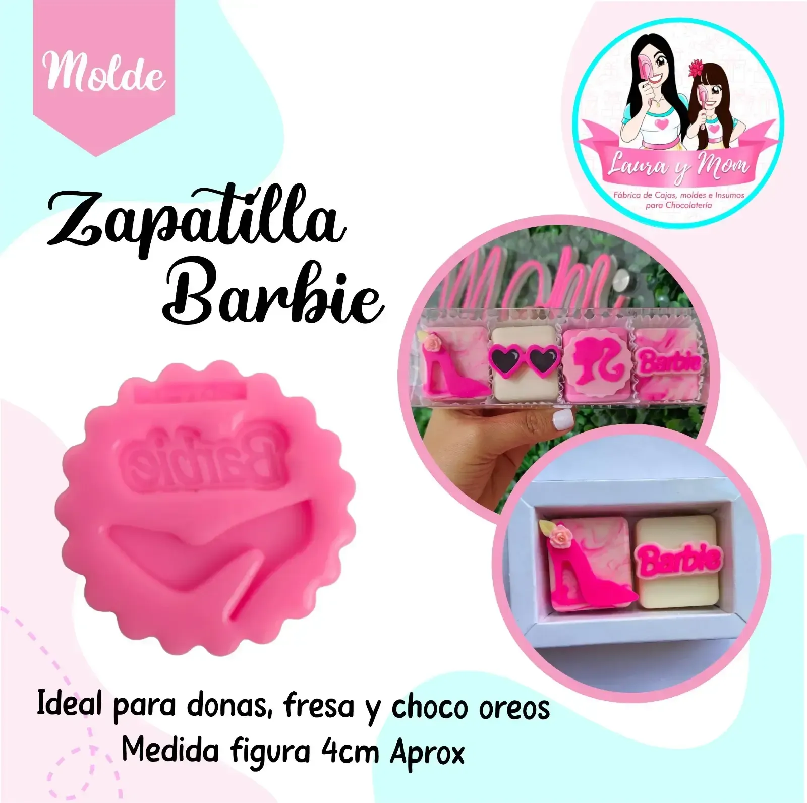 Molde Zapatilla Barbie 