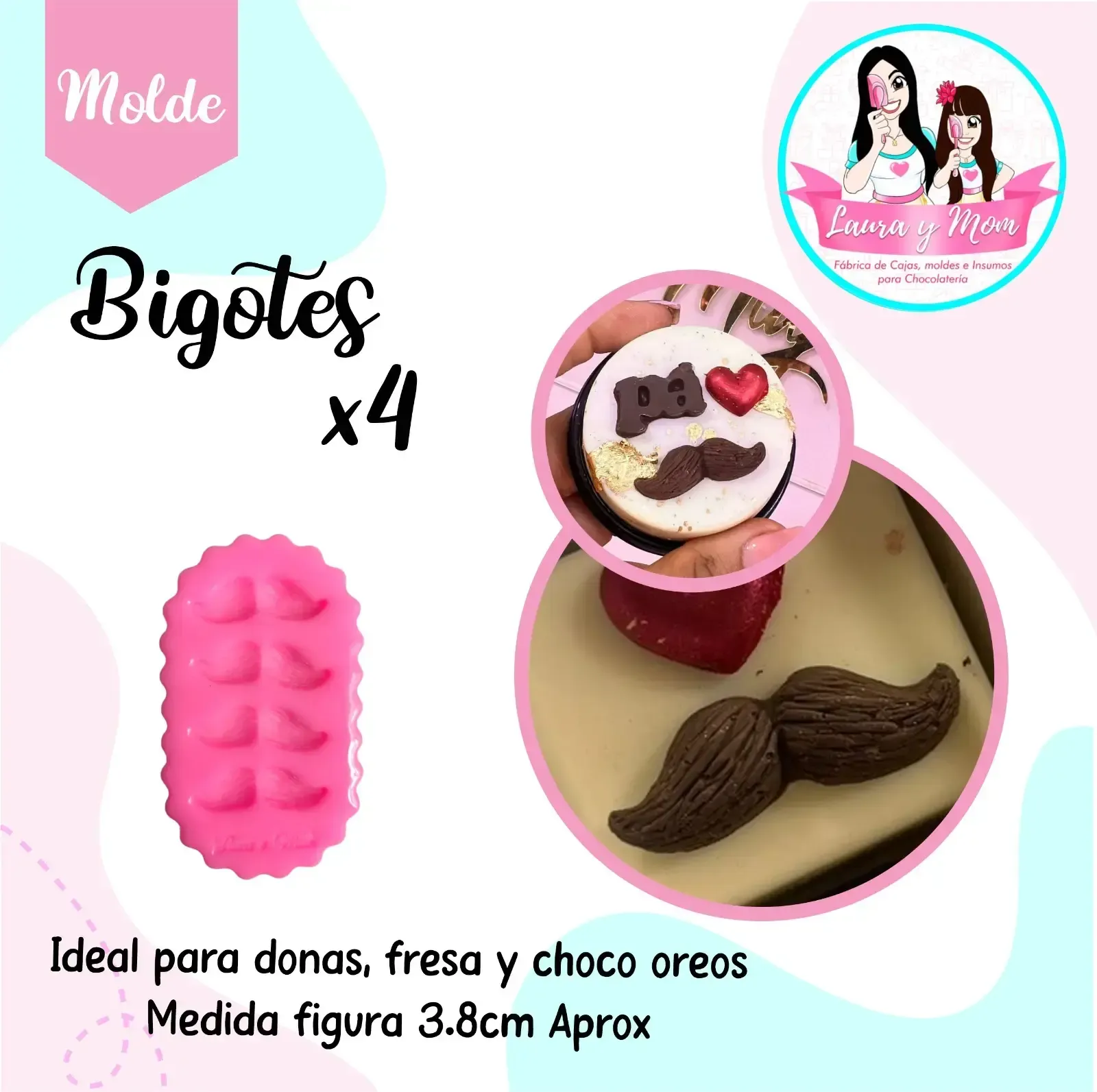 Molde Bigotes x4