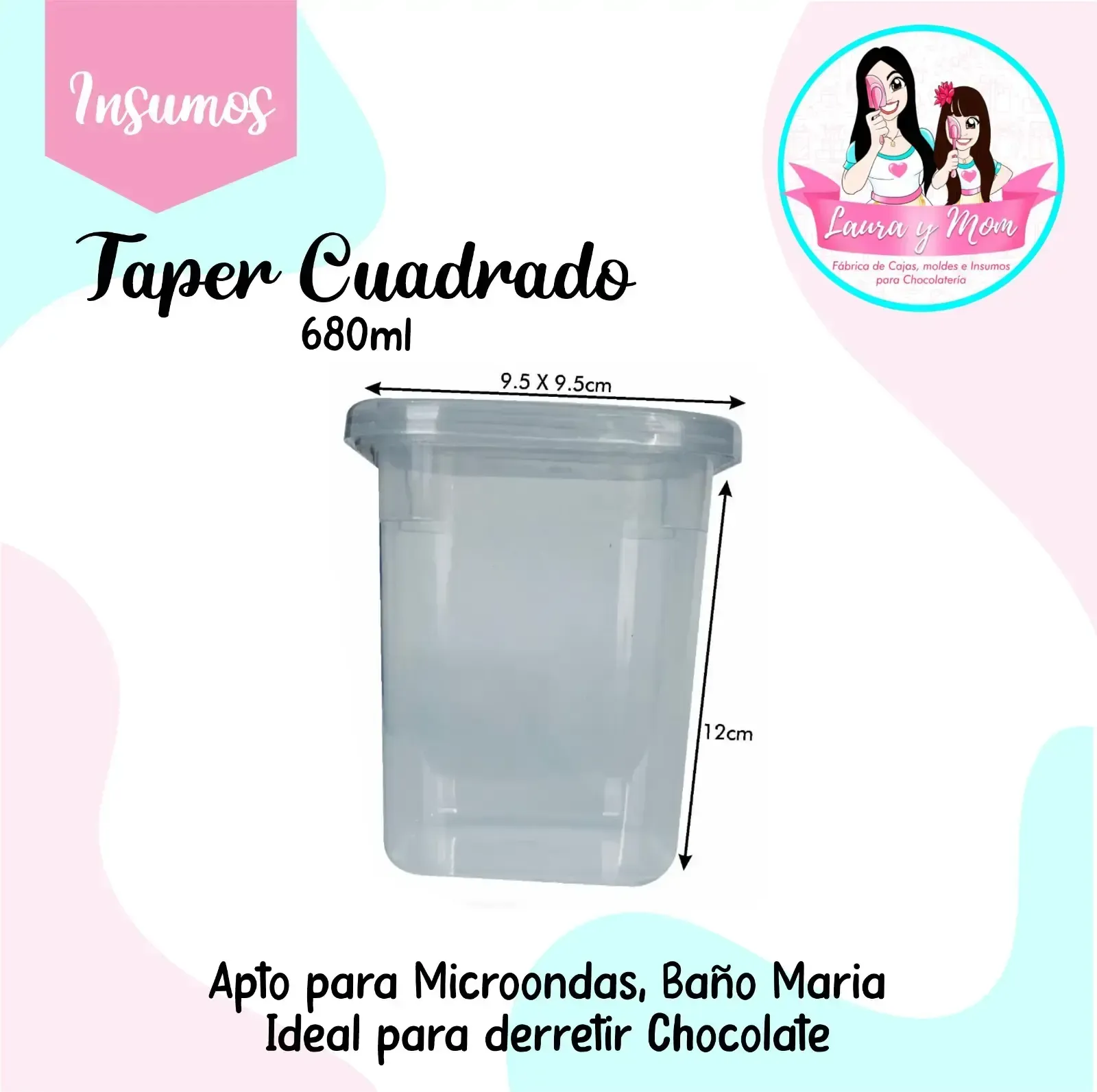 Taper Cuadrado 680ml