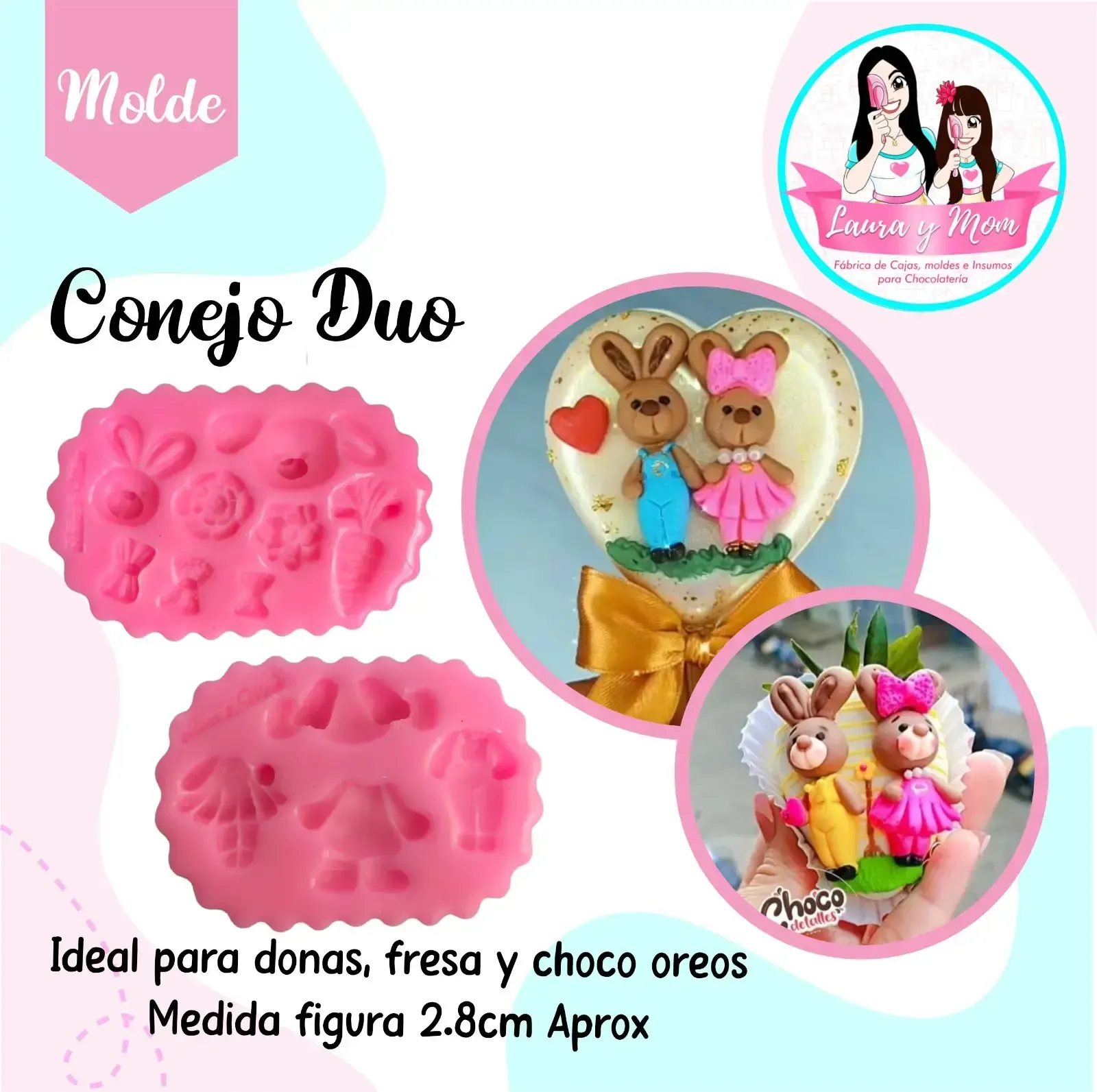 Molde Conejo Duo 
