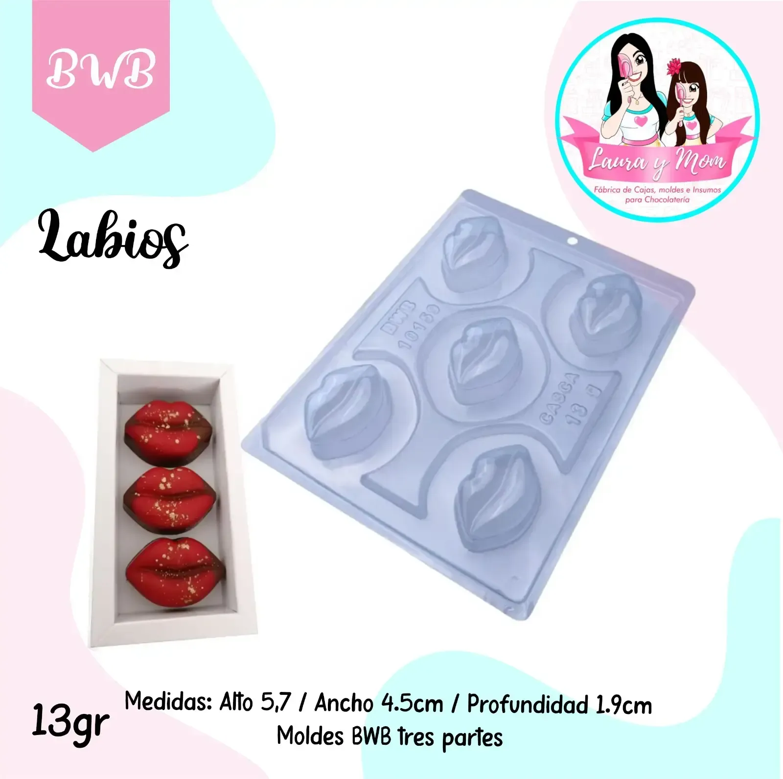 Molde Bwb labios 13gr