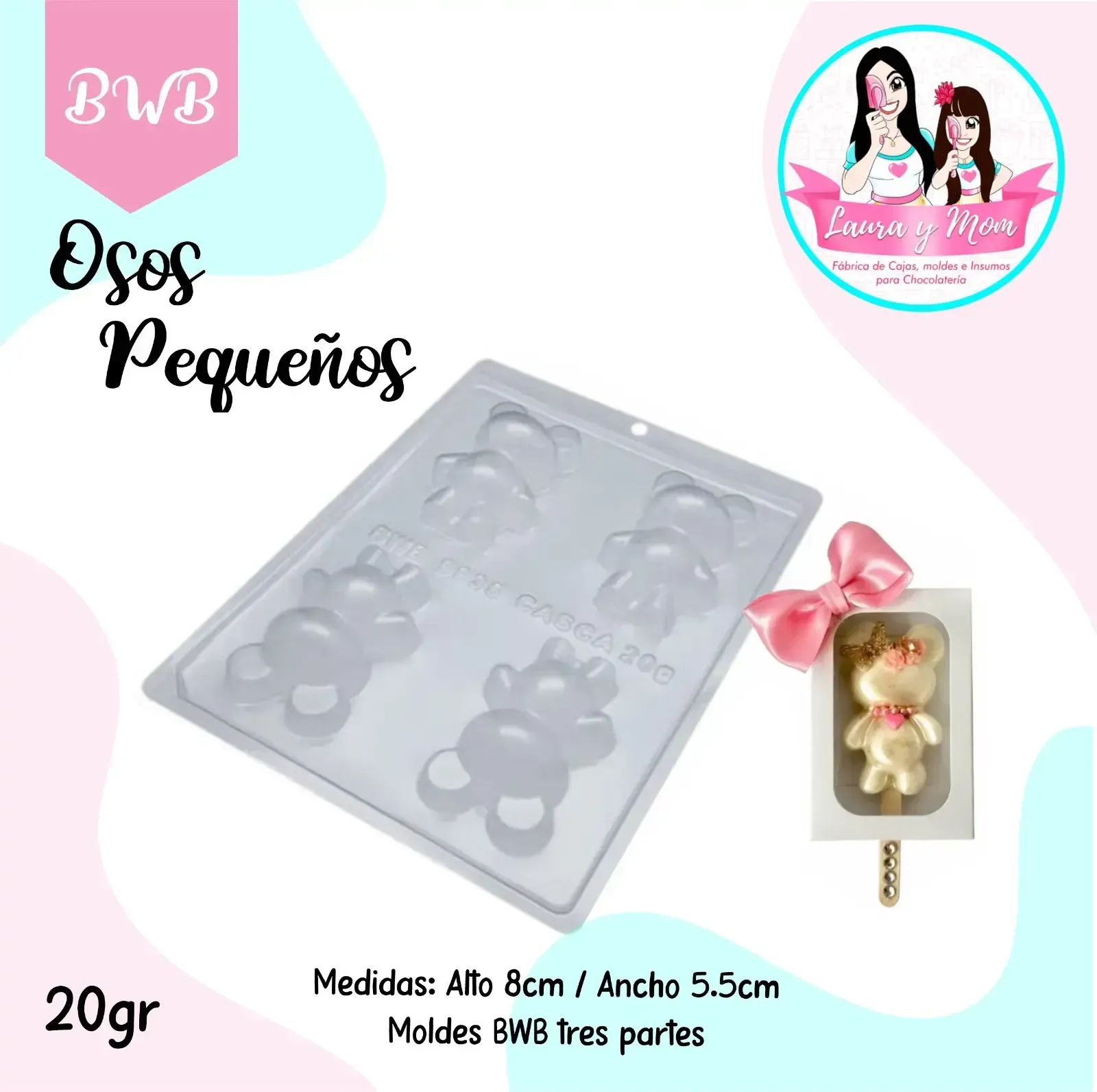 Molde Bwb Oso pequeño de 20gr