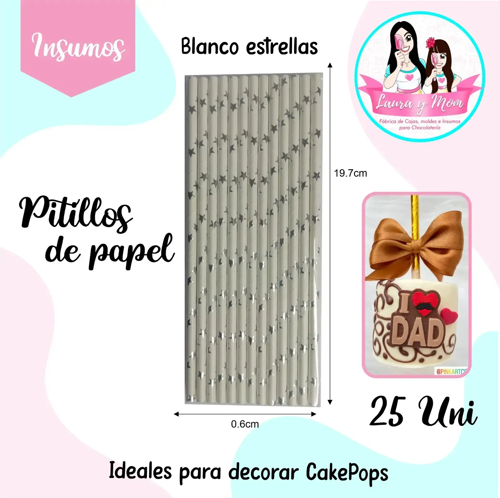 Pitillos Estrella Plateadas 