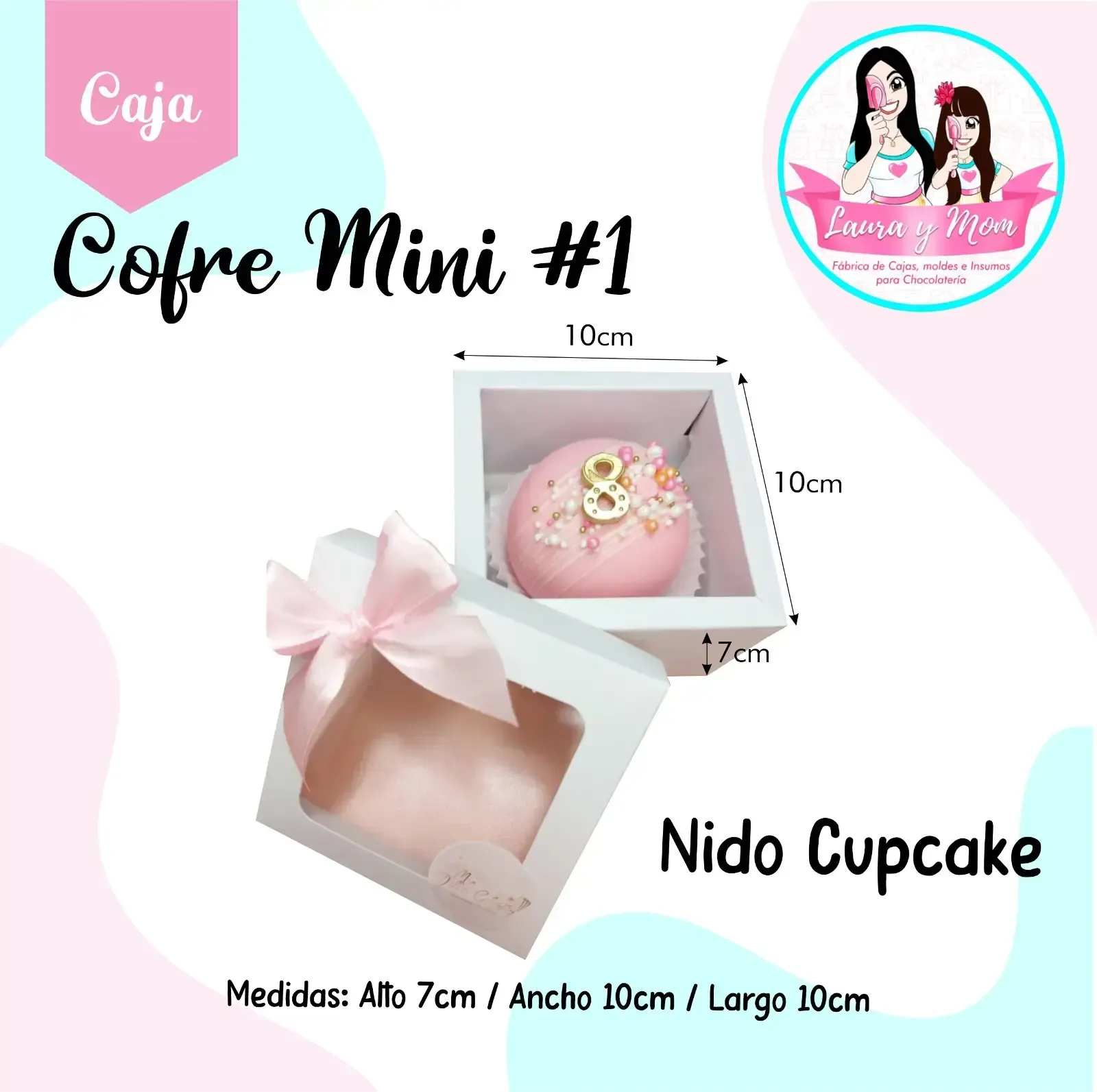 Cajasx12 cofre mini #1 +nido cupcake