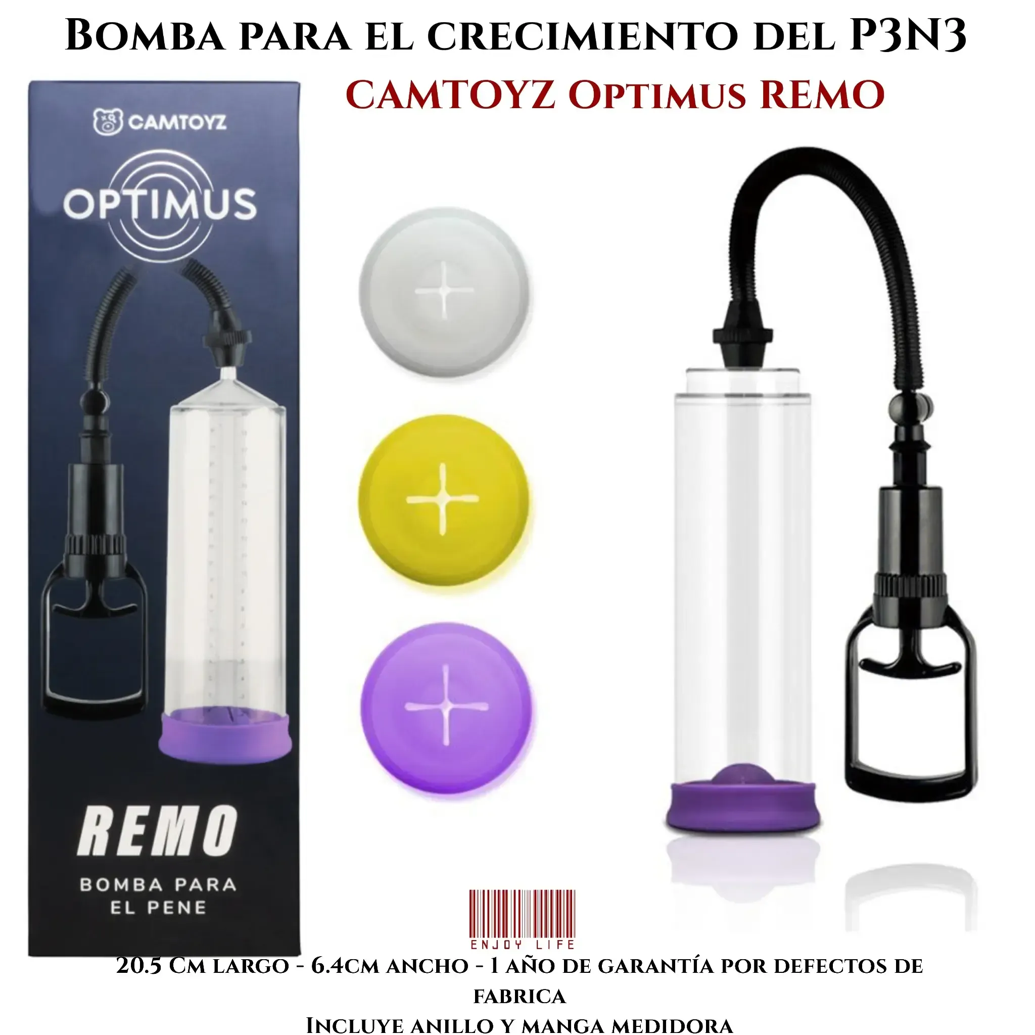 Bomba para le pene Optimus REMO 23.5cm By. CAMTOYZ