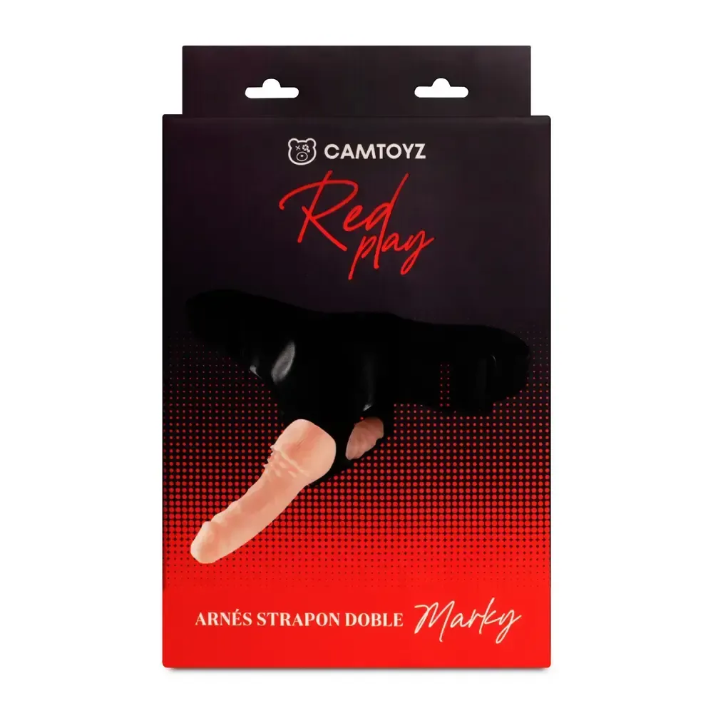 ARNÉS STRAPON DOBLE MARKY RED PLAY By. CAMTOYZ