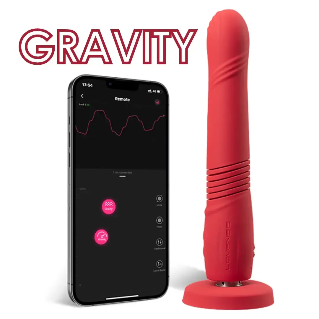VIBRADOR INTERACTIVO GRAVITY CON EMPUJE AUTOMATICO By. LOVENSE | Alternativa al Sex Machinne