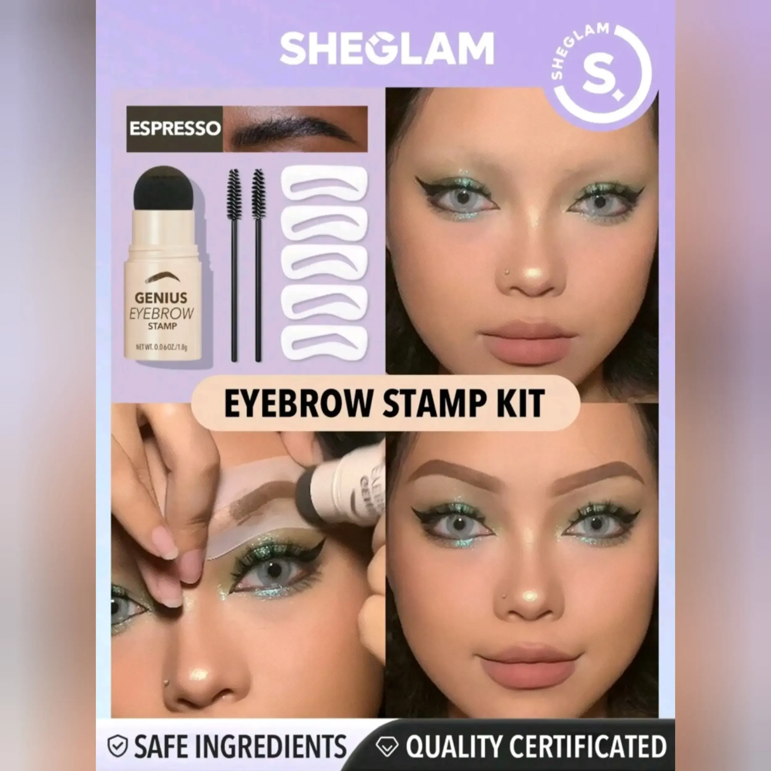 Sello de Cejas con moldes De SHEGLAM 