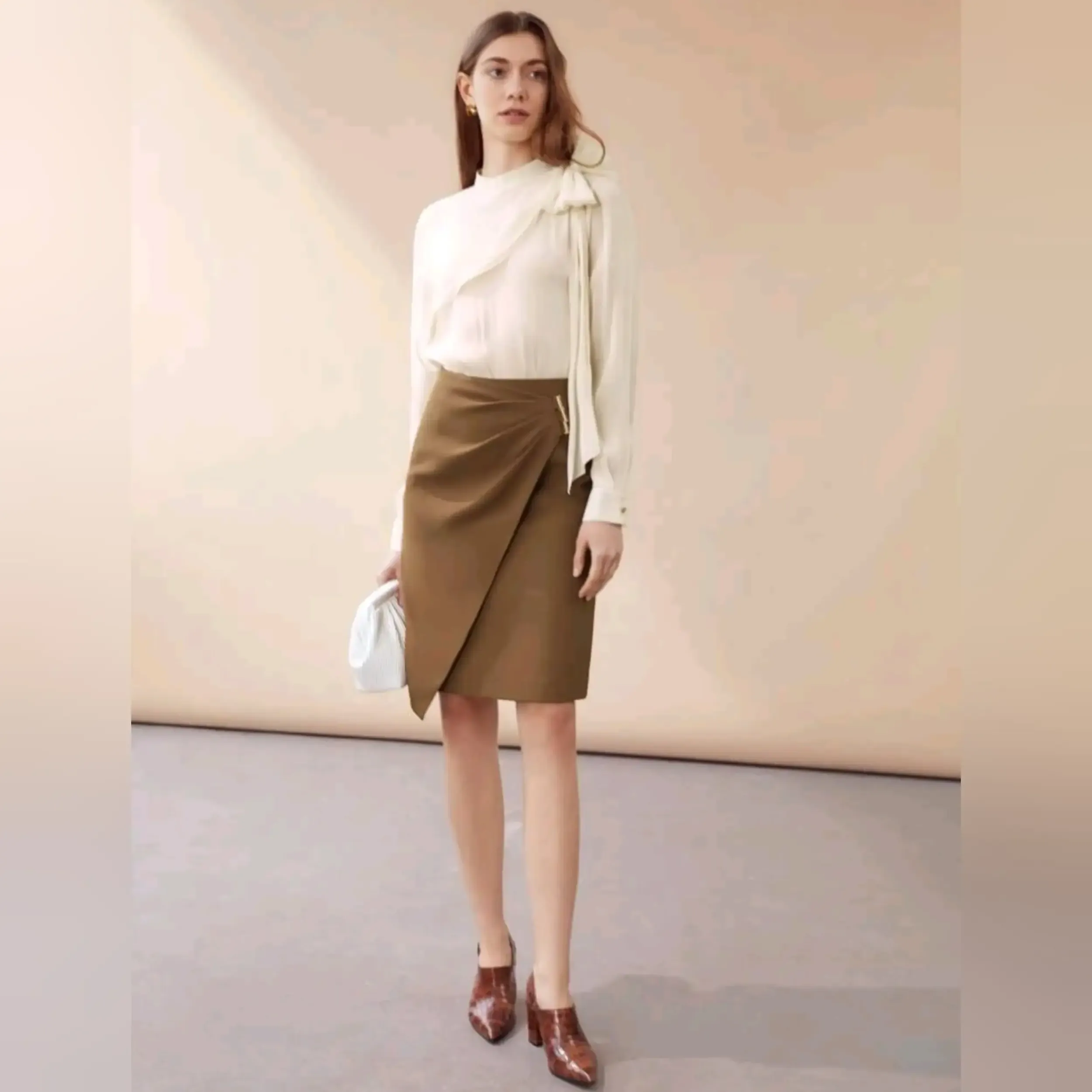 Falda Motf Premium Diseño Cruzado Con Hebilla Talla M