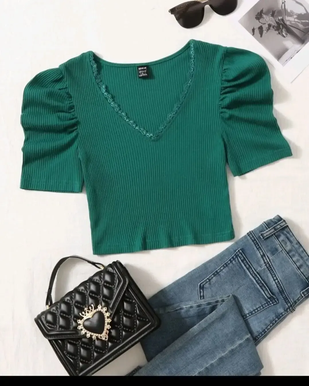 Crop Top de Manga Farol 
