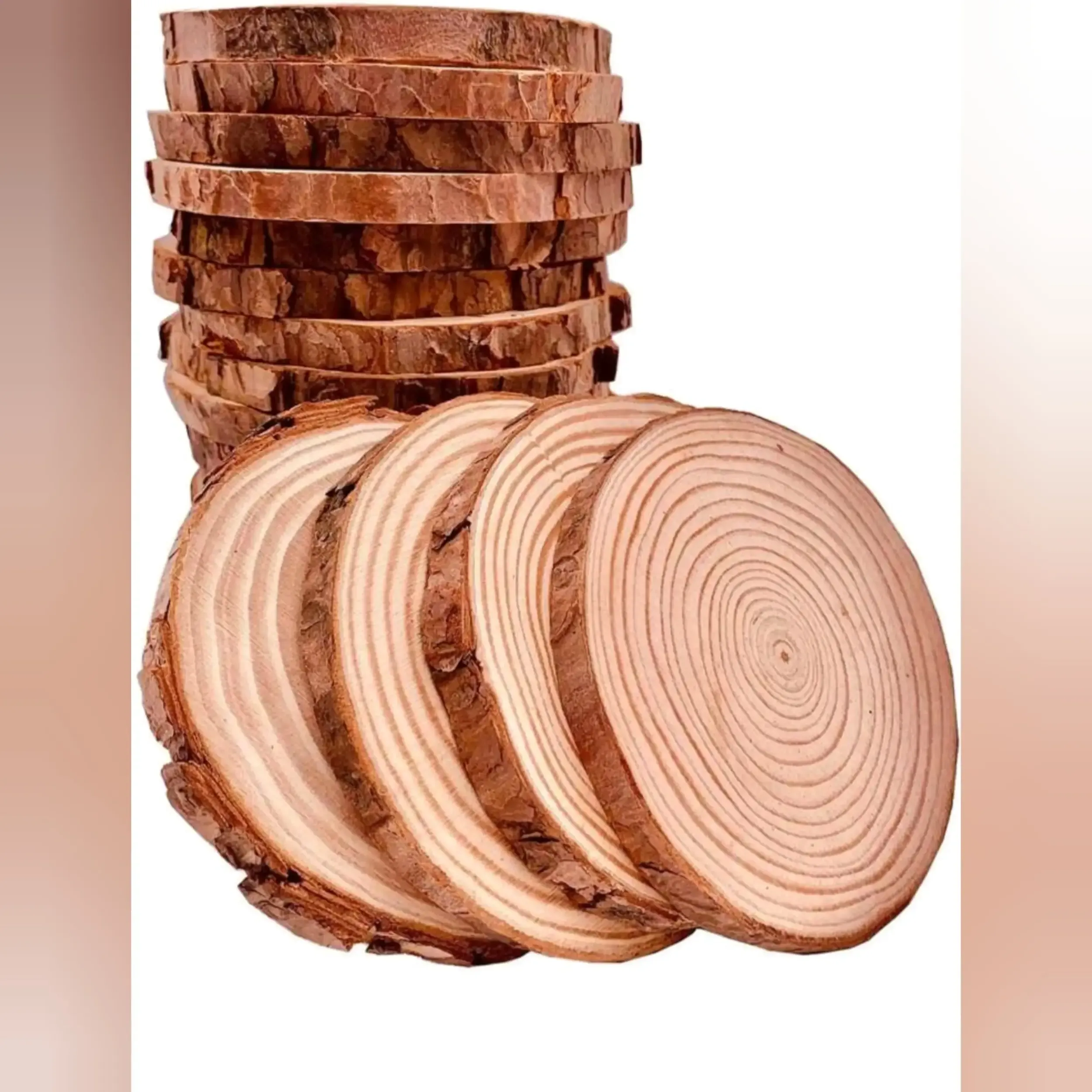 Set de 10 Porta Vasos de Madera 
