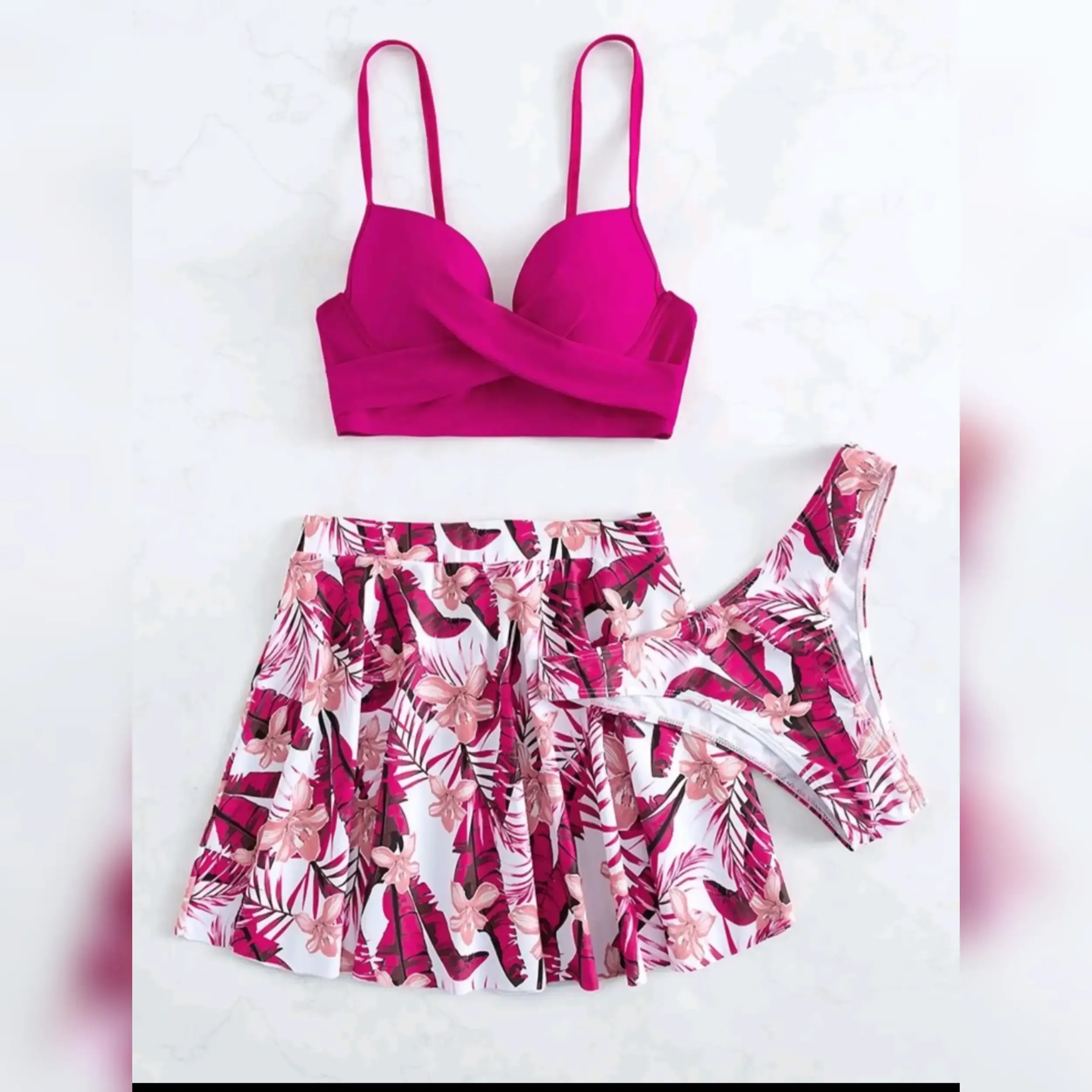 Traje de Baño Push UP de tres Piezas 