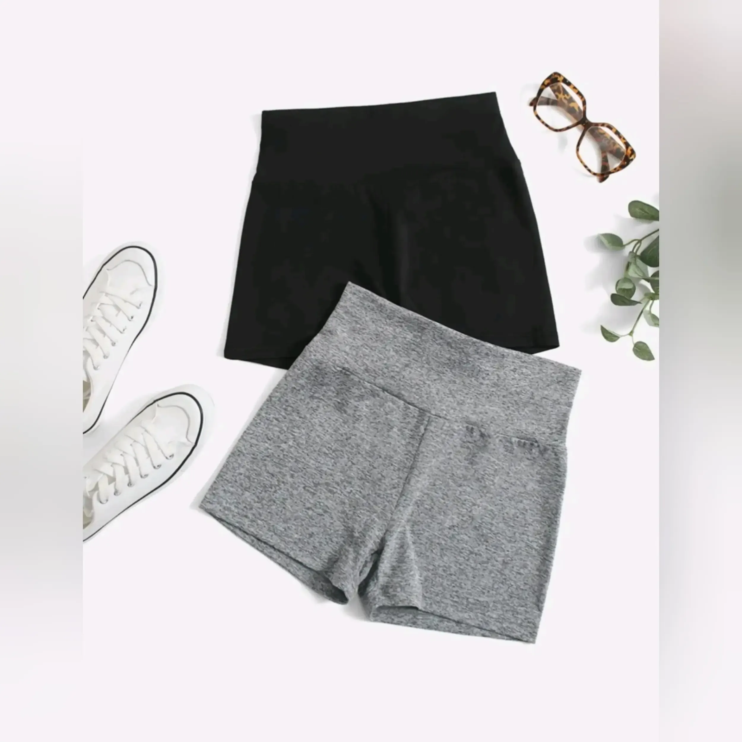 Set de 2 Shorts Biker Cintura ancha