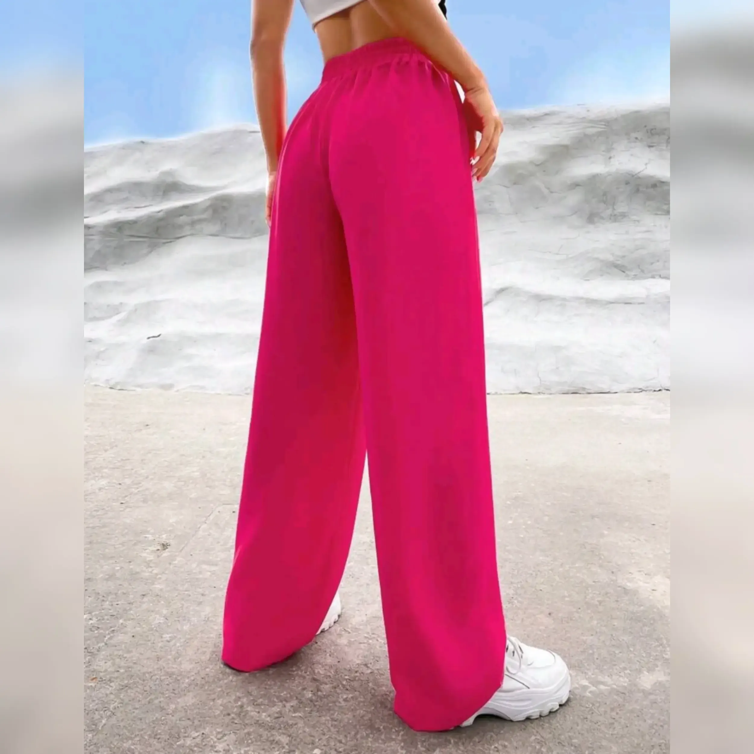 Pantalones pierna Recta talle alto 