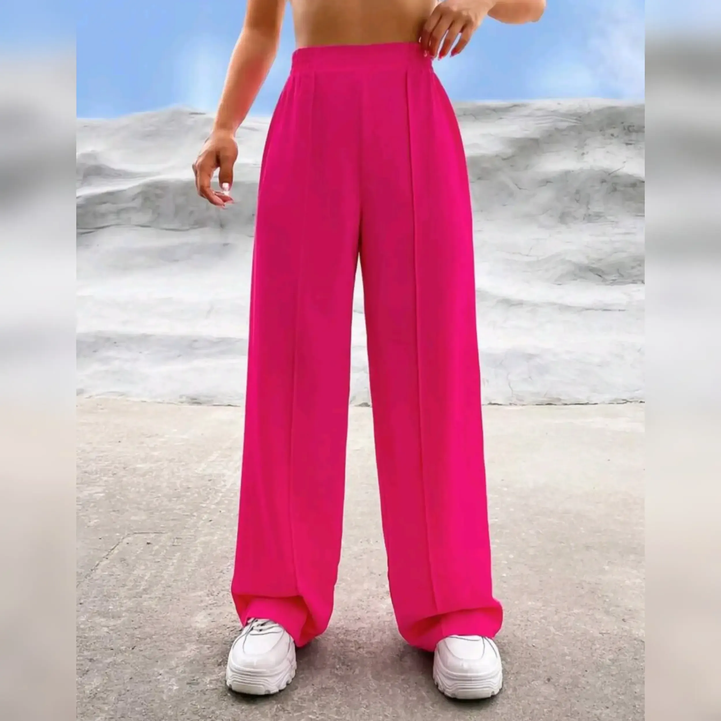 Pantalones pierna Recta talle alto 
