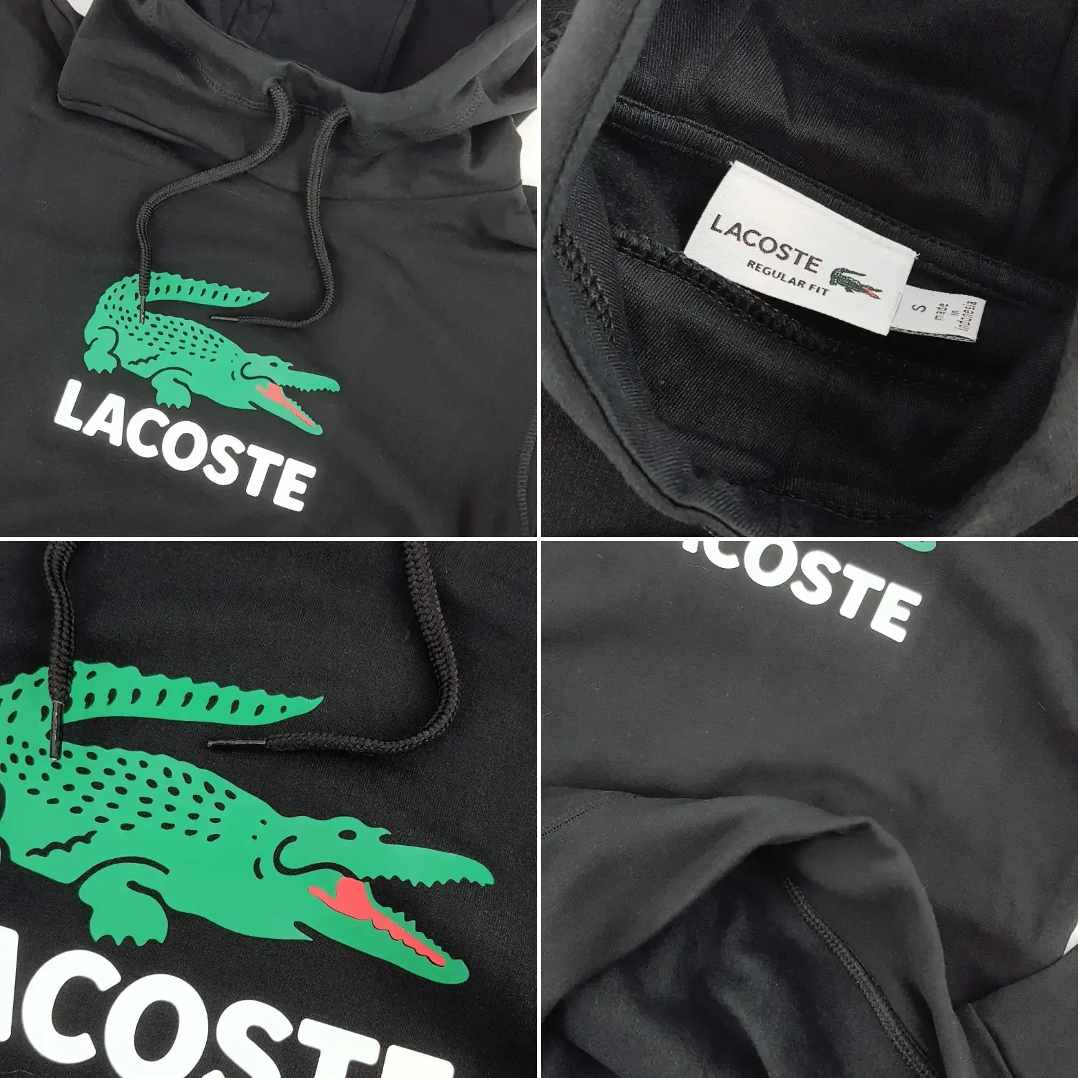 Canguro Lacoste negro Termico Pack x 4 unidades 1s 1m 1l 1xl en