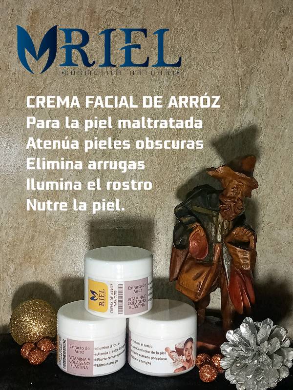 Crema facial de arroz