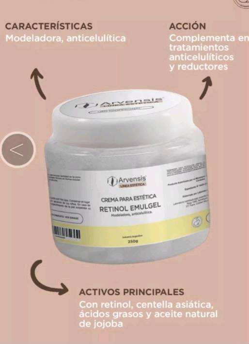 Emulsion para celulitis con retinol