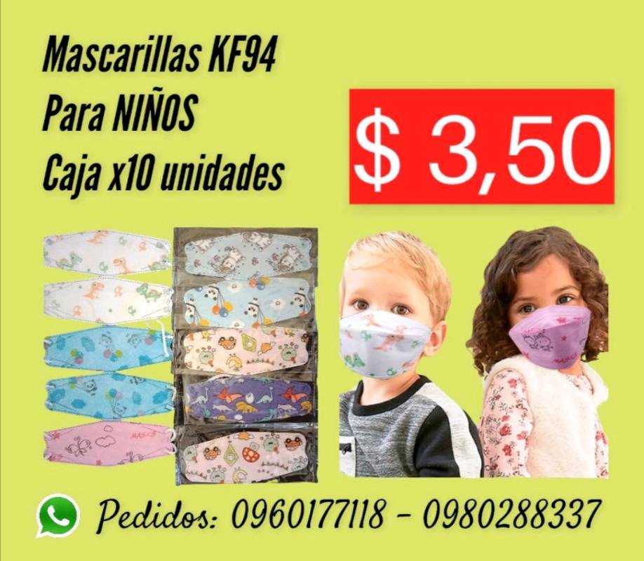  Mascarilla KF94 para niños, 50 unidades, mascarilla
