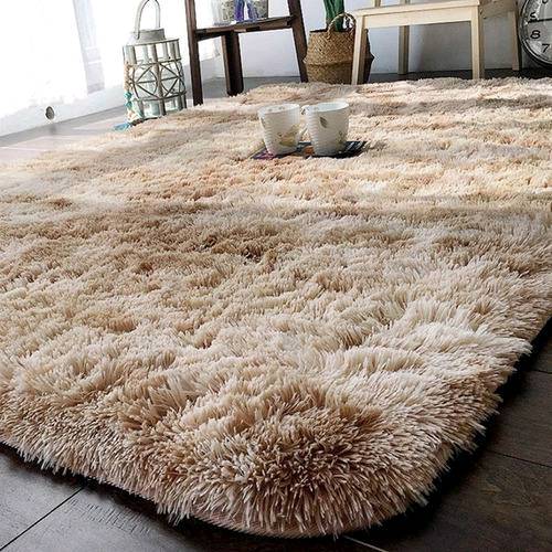 ALFOMBRA ACOLCHADA DE PELUCHE ANGORA CIRCULAR 100mx100m Blanco GENERICO