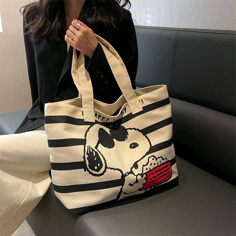 Bolso snoopy rayado 