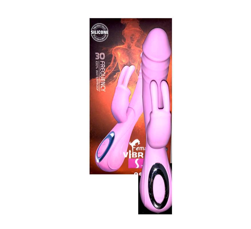 VIBRADOR CONEJO PREMIUM, 30 FRECUENCIAS, CARGA USB. MY-861C