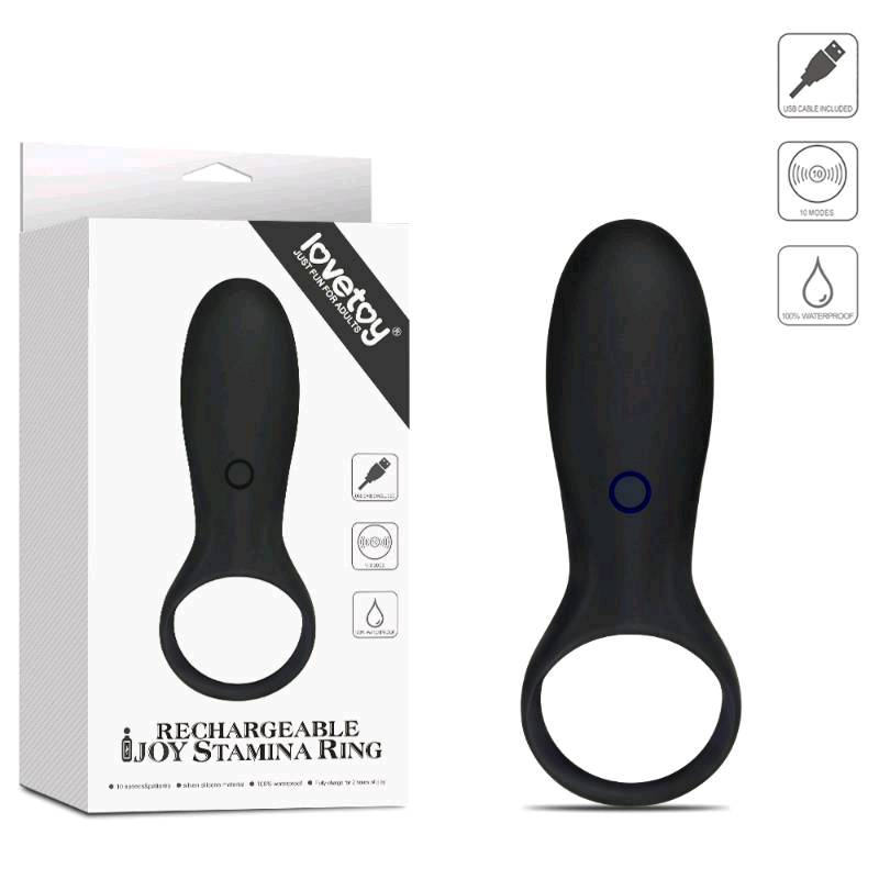 ANILLO VIBRADOR RESISTENTE USB, 10 MODOS. LOVETOY LV1568