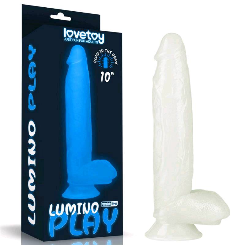 DILDO LUMINOSO PLAY 10" BASE DE SUCCION. LOVETOY - LV319023