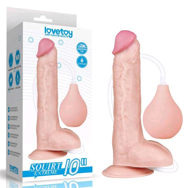 DILDO SQUIRT EXTREME DE CHORRO 10" 25 CMS. LOVETOY - LV116022