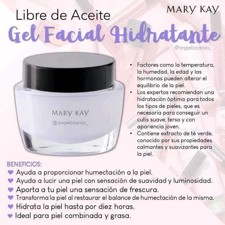 Gel Facial Hidratante Libre de Aceite.