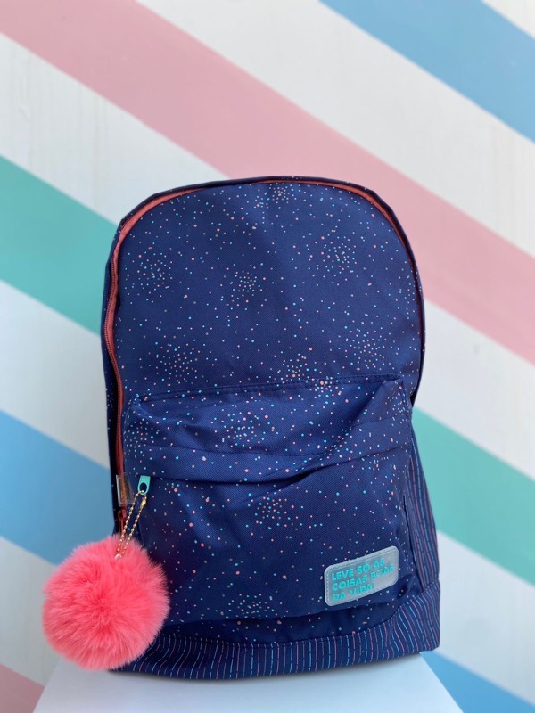 MOCHILA ACADEMIE JOVEN DOTS AZUL TILIBRA