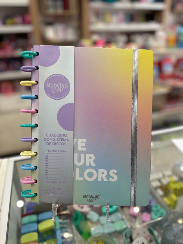 CUADERNO A DISCO LOOP CARTA MOOVING