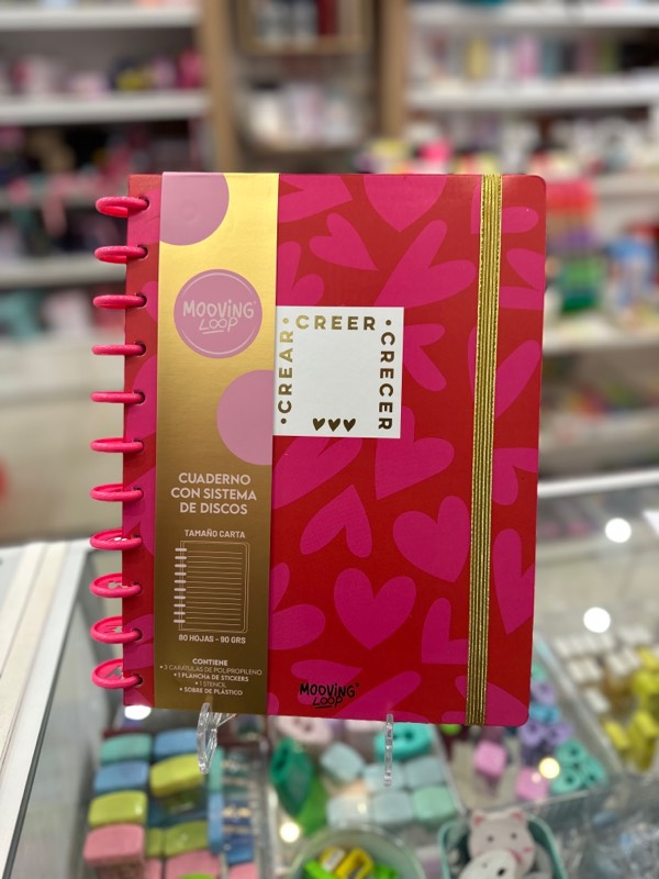 CUADERNO A DISCO LOOP CARTA MOOVING