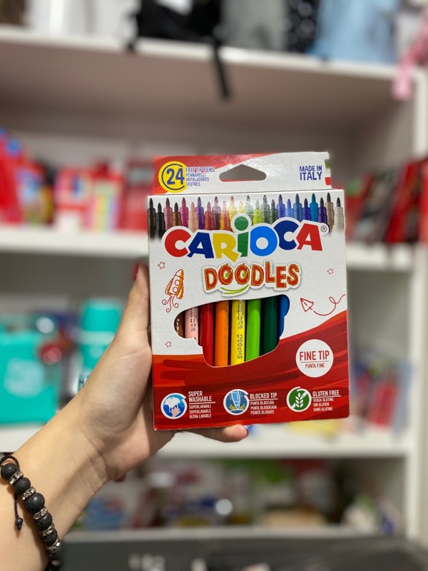 Marcador Doodles Carioca Felt Tip Estuche x24