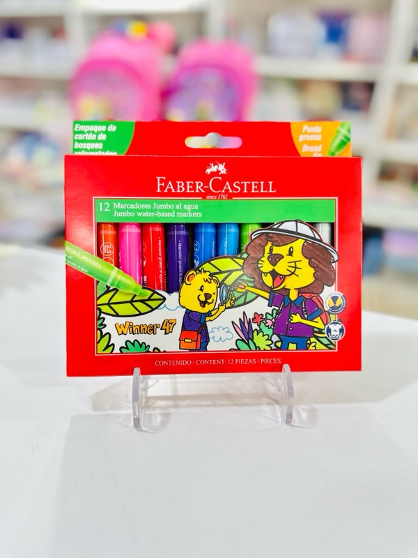 MARCADOR FABER CASTELL JUMBO 12 COL