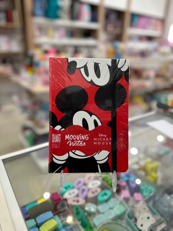 CUADERNO ANOTADOR A5 T/D MOOVING MICKEY