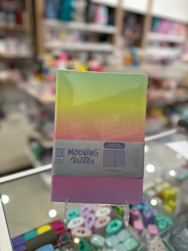 CUADERNO ANOTADOR A5 T/D MOOVING RAINBOW