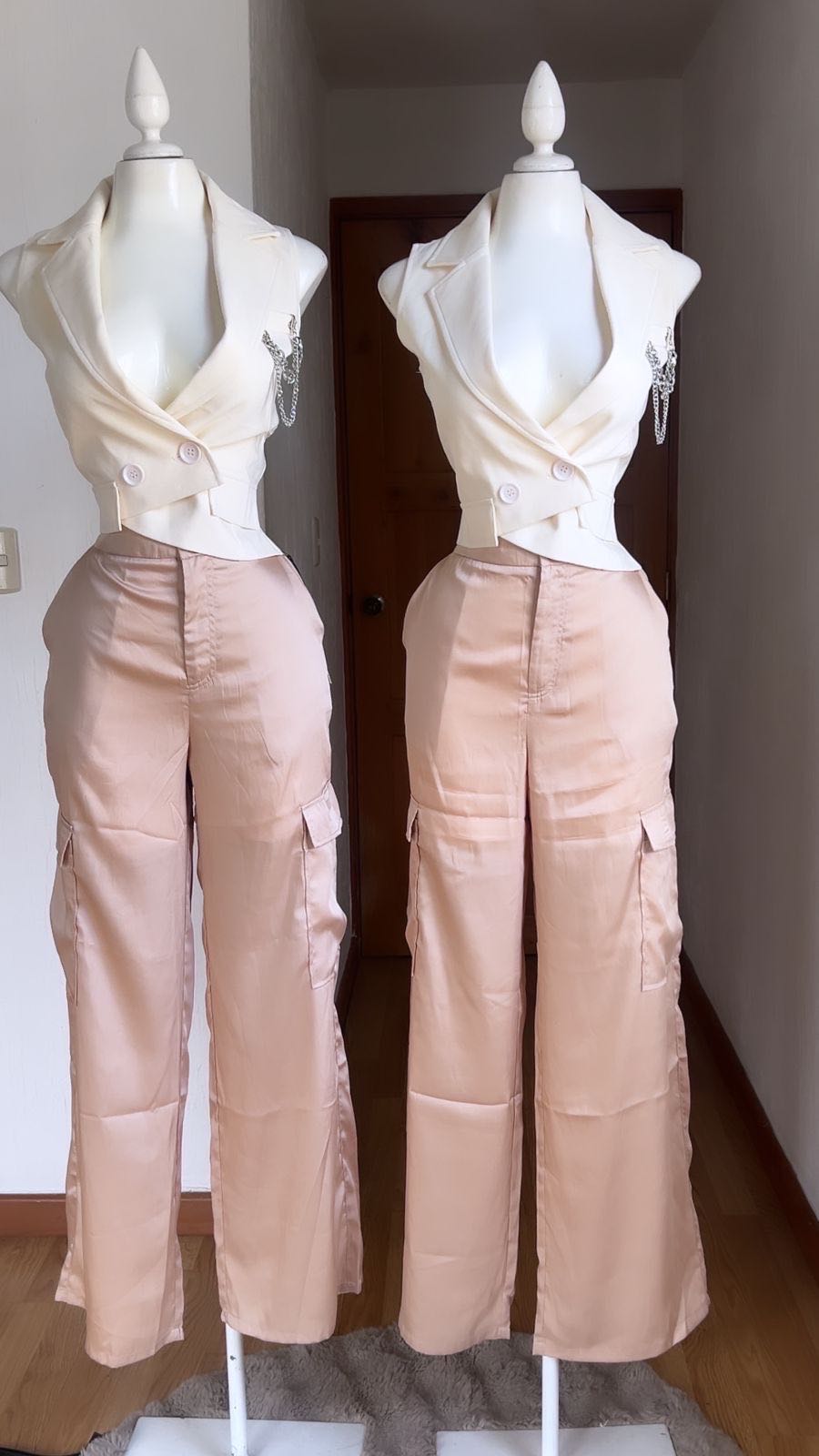 Pantalón cargo seda